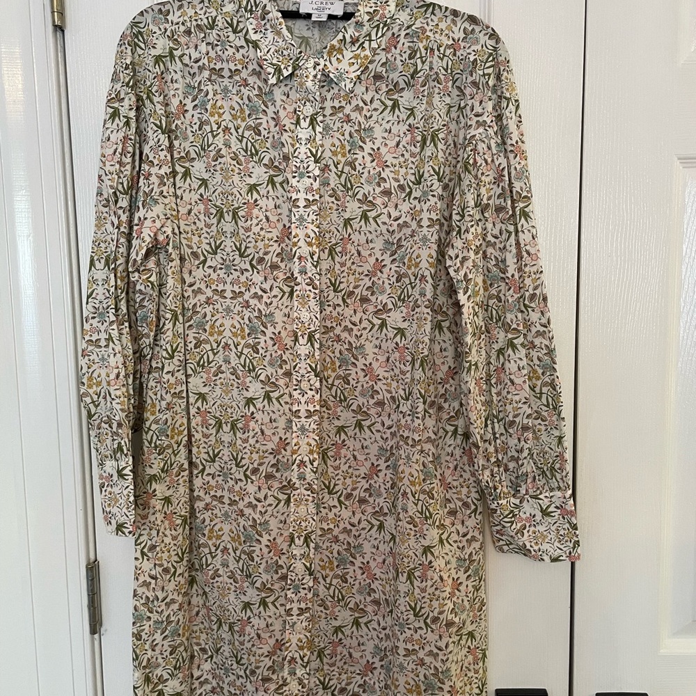 J Crew Liberty Fabric Shirt Dress